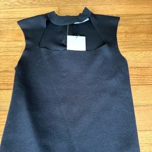 Zara Black Ribbed Cut Out Tank. NWT